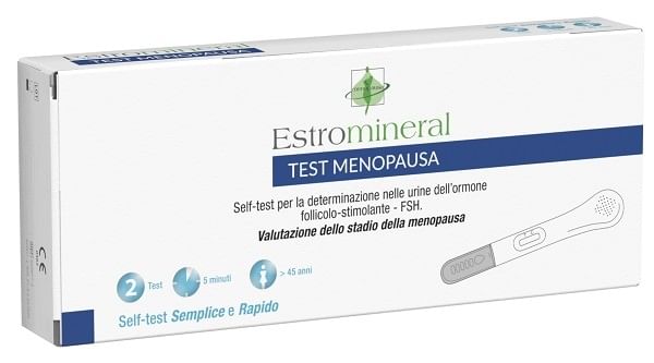 Estromineral Test Menopausa, Test Autodiagnostico Urinario Per La Rilevazione Dell’Ormone Fsh, Indicatore Dello Stadio Della Menopausa, Risultato In 5 Minuti-image