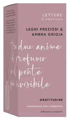 LETTERE DI PROFUMO LEGNI PREZIOSI AMBRA GRIGIA AMBIENTE 250 ML LETTERE DI PROFUMO LEGNI PREZIOSI AMBRA GRIGIA AMBIENTE 250 ML