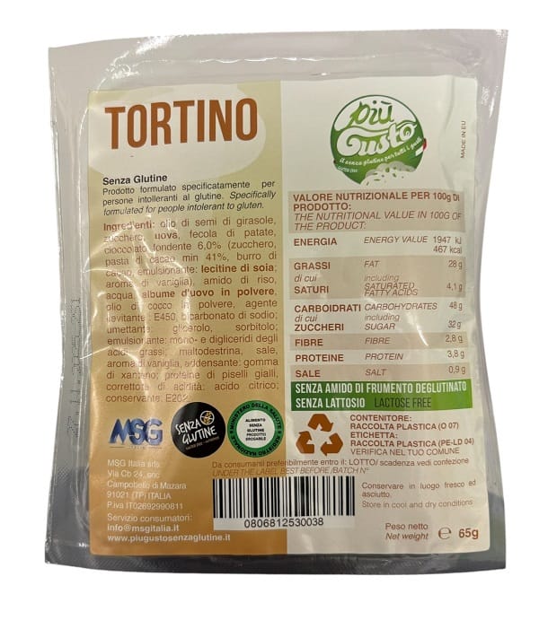 PIU' GUSTO TORTINO COCCO 220 G