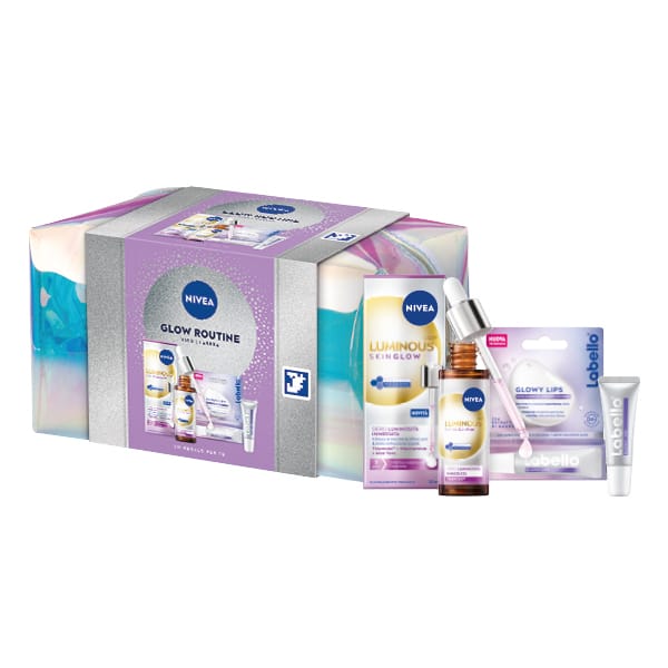 Nivea Glow Routine Kit Xmas 2025 Luminous 630 Skin Glow Siero Luminosita' 30 Ml + Labello Glowy Lips 10 Ml