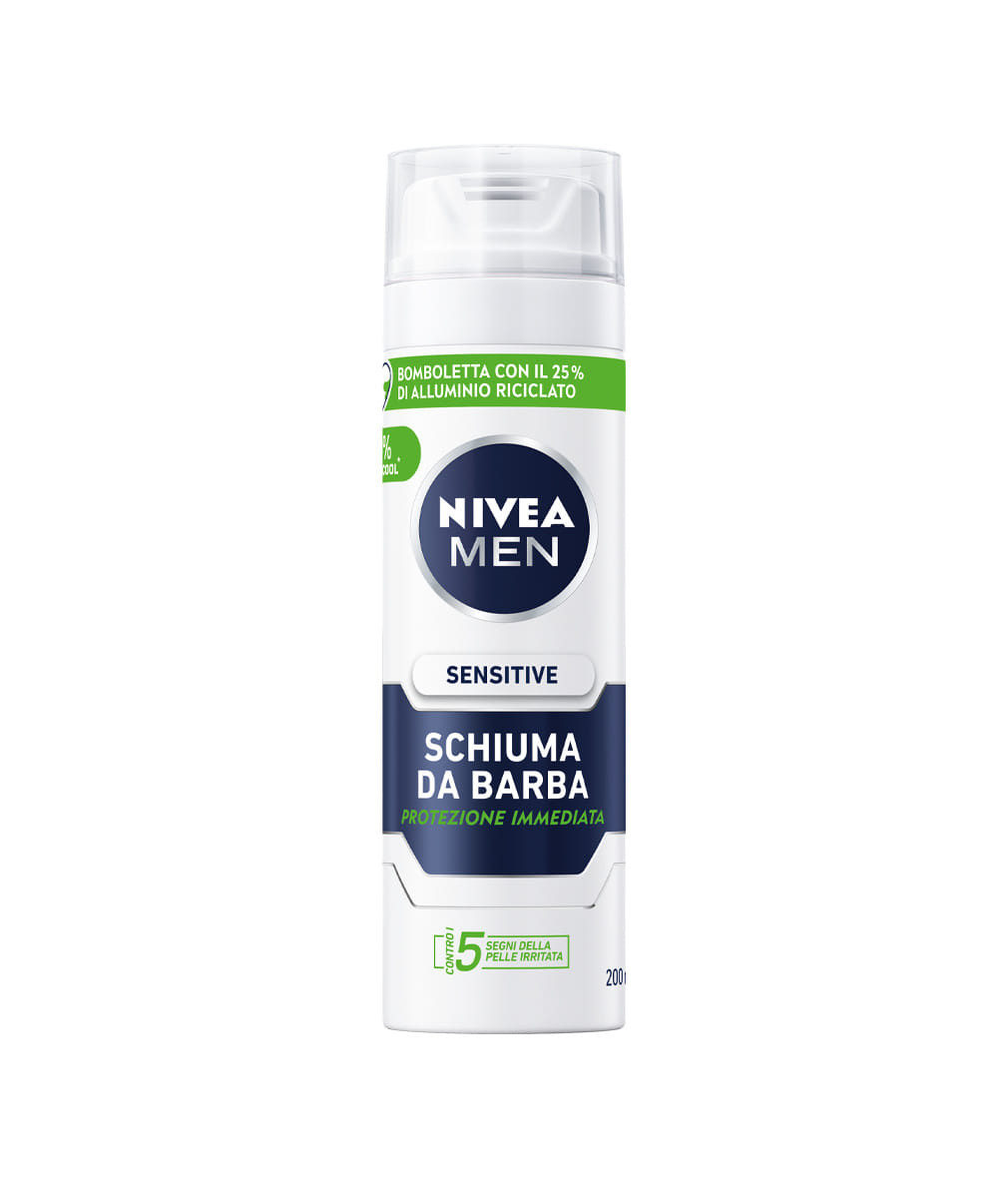 NIVEA MEN SENSITIVE KIT 2025 SCHIUMA BARBA 200 ML + BALSAMO BARBA 100 ML + DEO AID BLACK & WHITE ROLL ON 50 ML