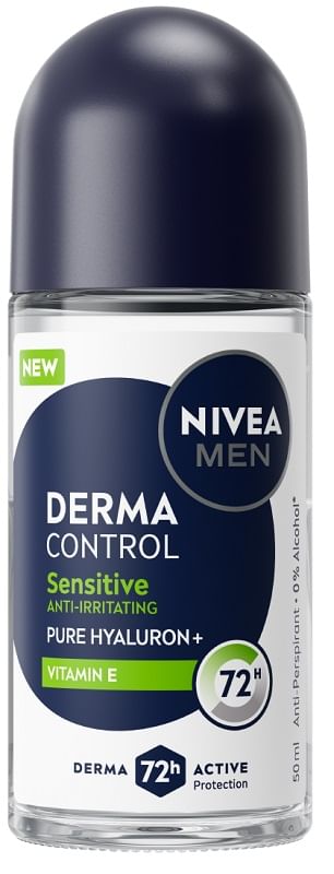 NIVEA MEN DEODORANTE DERMA CONTROL SENSITIVE 72 ORE ROLL-ON 50 ML