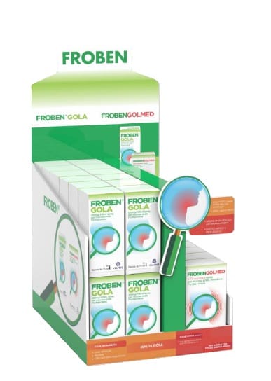 FROBEN EXPO BANCO SPRAY GOLA 22 PEZZI + GOLMED 6 PEZZI