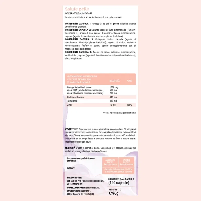 Salute Pelle – Elasticità, Idratazione e Protezione Naturale 120 CAPSULE