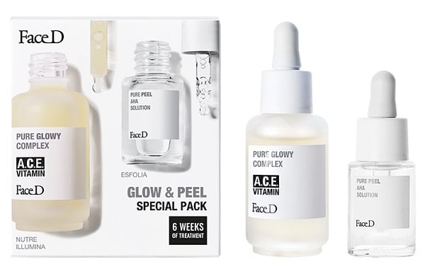 FACE D PURE GLOWY 30 ML + PURE PEEL 13 ML