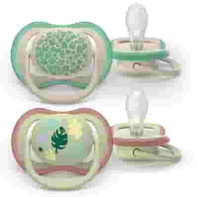 PHILIPS AVENT SUCCHIETTI AIR 6-18M FORI EXTRA LARGE DISEGNI FOGLIE 2 PEZZI