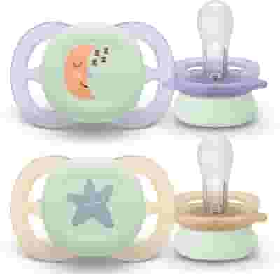 PHILIPS AVENT SUCCHIETTI NIGHT ULTRASTART 0-2M LUNA STELLA 2 PEZZI