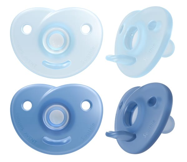 PHILIPS AVENT SUCCHIETTI SOOTHIE HEART 0-6M AZZURRO E BLU 2 PEZZI