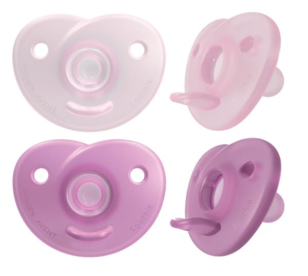 PHILIPS AVENT SUCCHIETTI SOOTHIE HEART 0-6M ROSA E FUXIA 2 PEZZI