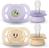 PHILIPS AVENT SUCCHIETTI ULTRASTART 0-2M VIOLA E ARANCIONE CON DISEGNI 2 PEZZI