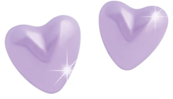 MJ POST 510 ORECCHINO DEFINITIVO MEDICAL JEWELS CUORE LILLA