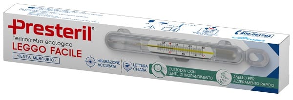 PRESTERIL TERMOMETRO ECOLOGICO LEGGO FACILE SENZA MERCURIO