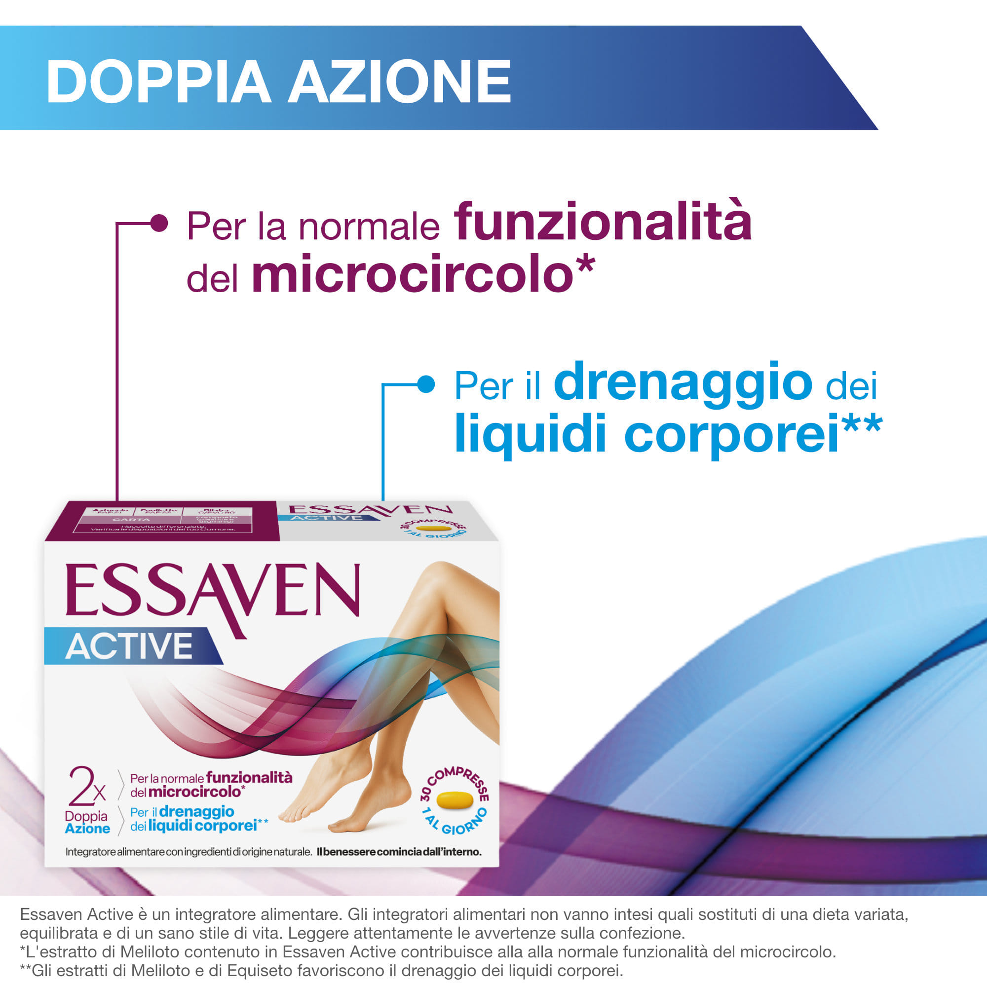 ESSAVEN ACTIVE 30 COMPRESSE RIVESTITE
