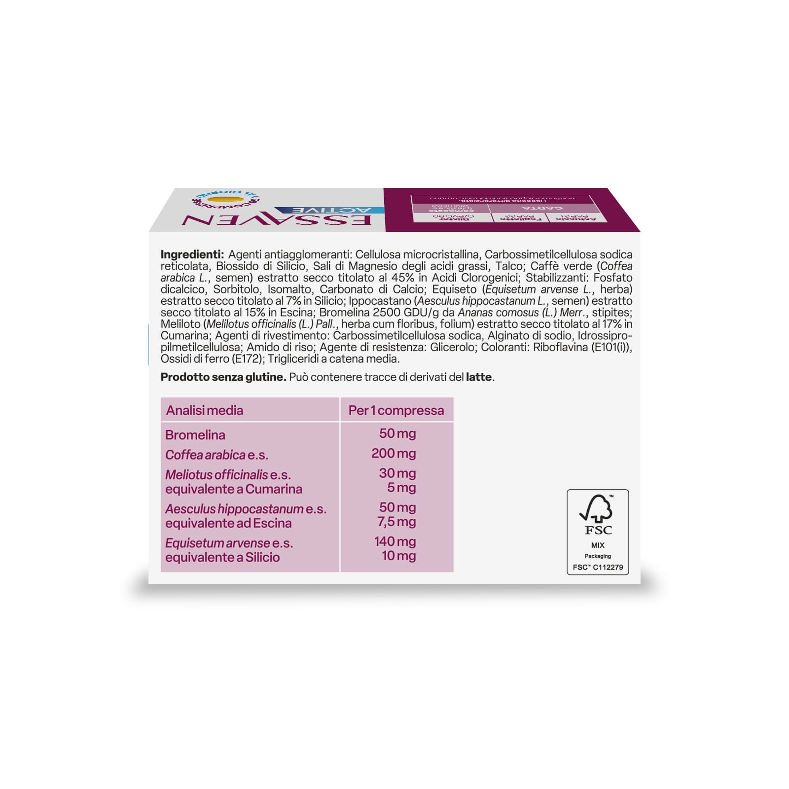 ESSAVEN ACTIVE 30 COMPRESSE RIVESTITE
