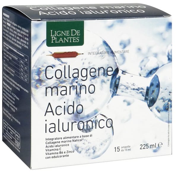 LIGNE DE PLANTES COLLAGENE MARINO ACIDO IALURONICO 15 AMPOLLE DA 15 ML