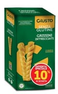 GIUSTO SENZA GLUTINE GRISSINI INTRECCIATI 2X75 G TAGLIO PREZZO -10%
