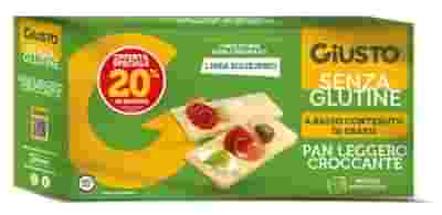 GIUSTO SENZA GLUTINE PAN LEGGERO CROCCANTE LINEA EQUILIBRIO 10X25 G TAGLIO PREZZO -20% GIUSTO SENZA GLUTINE PAN LEGGERO CROCCANTE LINEA EQUILIBRIO 10X25 G TAGLIO PREZZO -20%