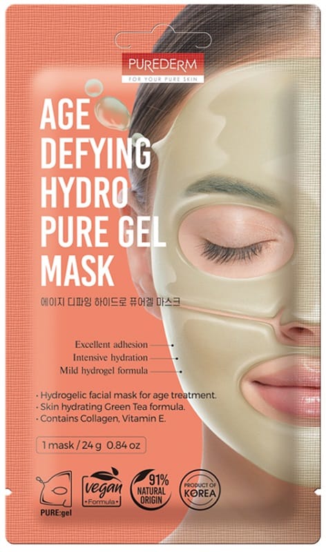 Purederm For Your Pure Skin Age Defying Maschera Viso In Hydrogel Antieta' Idratante Monouso 24 G
