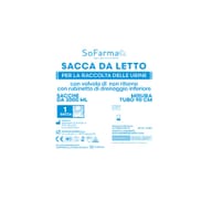 SACCA URINA SOFARMAPIU' 2 LITRI CON VALVOLA DI NON RITORNO RUBINETTO DRENAGGIO INFERIORE TUBO 90 CM