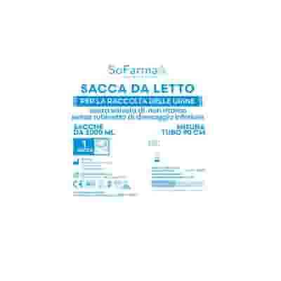 SACCA URINA SOFARMAPIU' 2 LITRI SENZA VALVOLA DI NON RITORNO SENZA RUBINETTO DRENAGGIO INFERIORE TUBO 90 CM