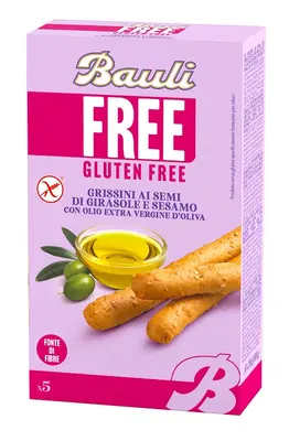 BAULI FREE GRISSINI SEMI GIRASOLE E SESAMO 100 G BAULI FREE GRISSINI SEMI GIRASOLE E SESAMO 100 G
