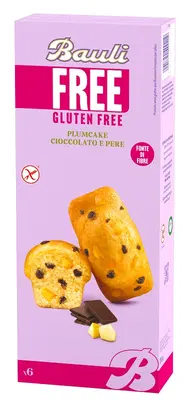 BAULI FREE PLUMCAKE CIOCCOLATO E PERE 6 PEZZI DA 35 G BAULI FREE PLUMCAKE CIOCCOLATO E PERE 6 PEZZI DA 35 G