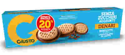 GIUSTO SENZA ZUCCHERI AGGIUNTI DENARI 120 G TAGLIO PREZZO 20% GIUSTO SENZA ZUCCHERI AGGIUNTI DENARI 120 G TAGLIO PREZZO 20%