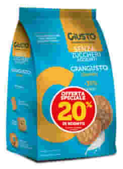 GIUSTO SENZA ZUCCHERI AGGIUNTI GRANGUSTO CLASSICO 350 G TAGLIO PREZZO 20% GIUSTO SENZA ZUCCHERI AGGIUNTI GRANGUSTO CLASSICO 350 G TAGLIO PREZZO 20%