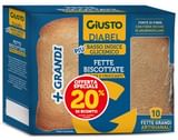 GIUSTO DIABEL FETTE BISCOTTATE 2 PEZZI DA 75 G TAGLIO PREZZO -20%