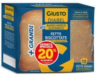 GIUSTO DIABEL FETTE BISCOTTATE 2 PEZZI DA 75 G TAGLIO PREZZO -20%
