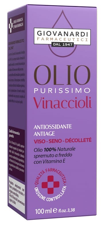 OLIO PURISSIMO VINACCIOLI ANTIOSSIDANTE ANTIAGE VISO SENO DECOLLETE' 100 ML