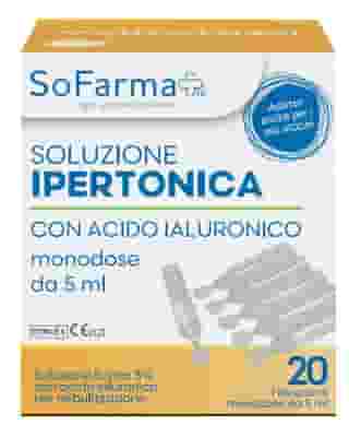 SOLUZIONE IPERTONICA 3% ACIDO IALURONICO 20 FLACONI 5 ML SOFARMAPIU'