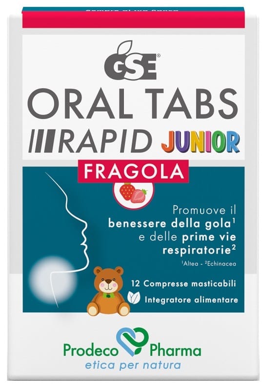 GSE ORAL TABS RAPID JUNIOR FRAGOLA 12 COMPRESSE MASTICABILI