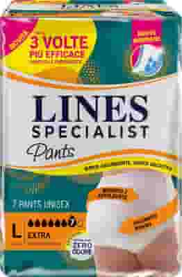 PANNOLONE PER INCONTINENZA LINES SPECIALIST PANTS EXTRA UNISEX L 7 PEZZI