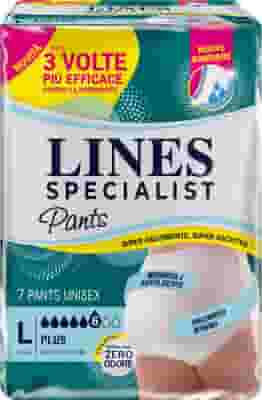 PANNOLONE PER INCONTINENZA LINES SPECIALIST PANTS PLUS UNISEX L 7 PEZZI