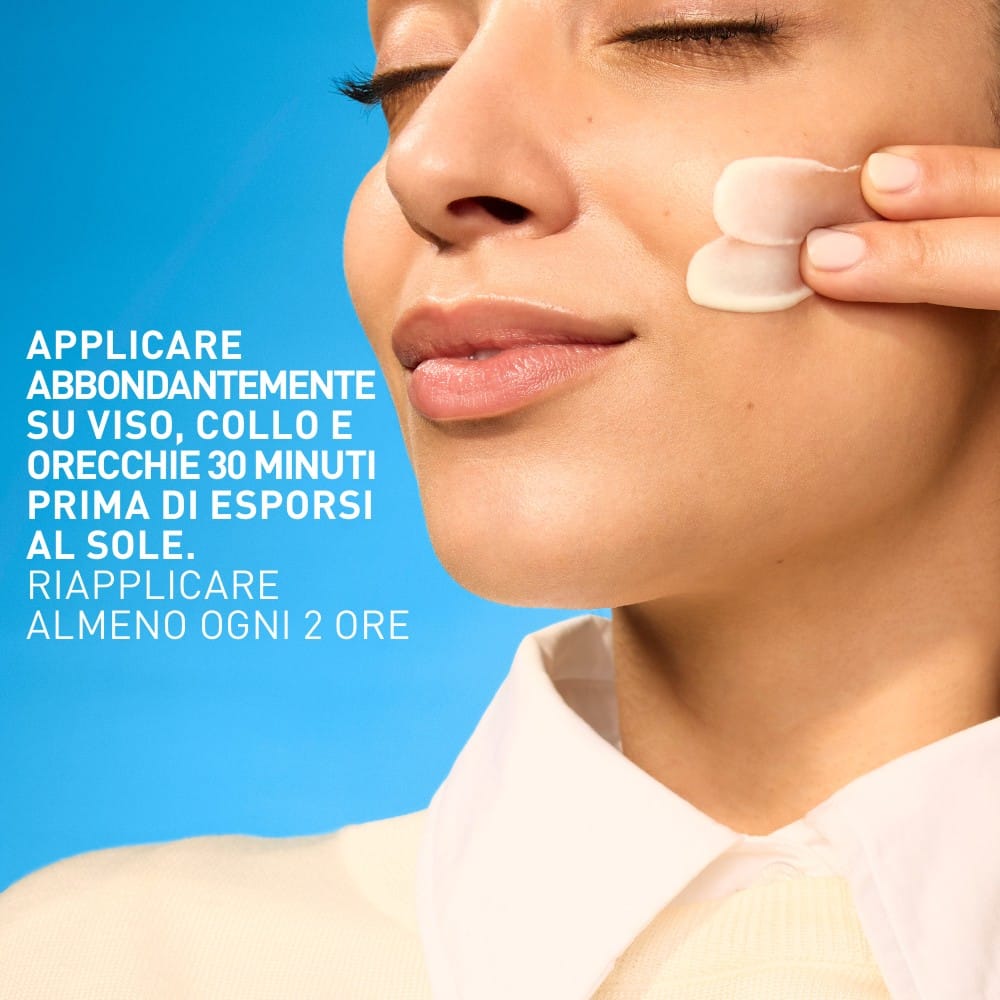 CeraVe Fluido Protezione Solare Idratante Invisibile SPF50, protezione alta, texture leggera invisibile sulla pelle, per pelle da normale a secca, 50ml