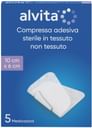GARZA COMPRESSA ADESIVA ALVITA TNT 10X6CM 5 PEZZI