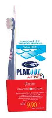 EMOFORM PLAK OUT ACTIVE COLLUTORIO 0,12% CLOREXIDINA 200 ML + EMOFORM GENGIVE SANE SPAZZOLINO EMOFORM PLAK OUT ACTIVE COLLUTORIO 0,12% CLOREXIDINA 200 ML + EMOFORM GENGIVE SANE SPAZZOLINO