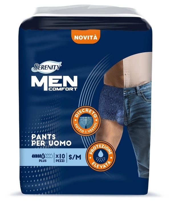PANNOLONE A MUTANDINA SERENITY MEN COMFORT PLUS S/M 10 PEZZI