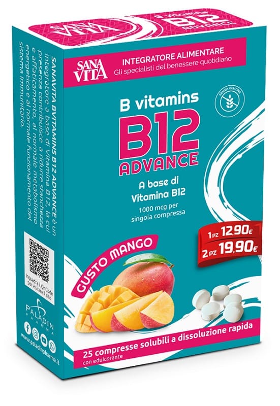SANAVITA BVITAMINS B12 ADVANCE 25 COMPRESSE 250 MG