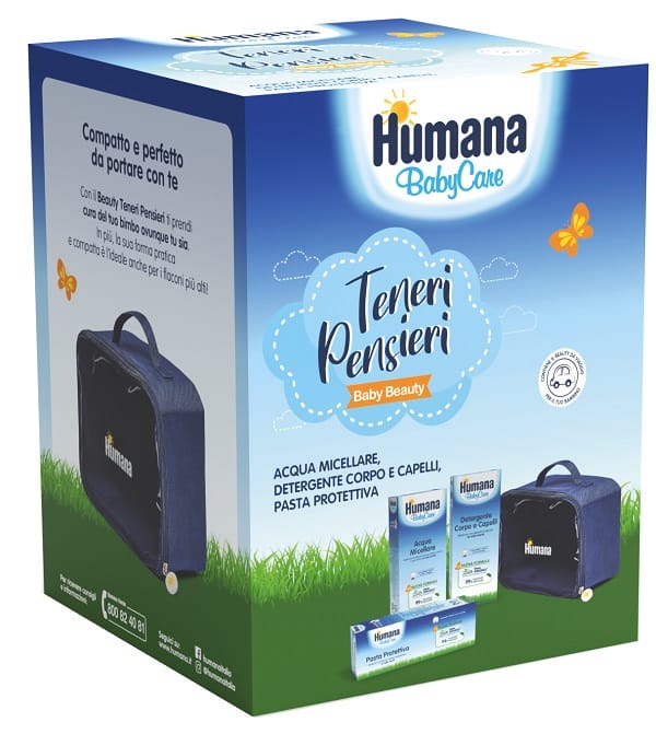 TENERI PENSIERI BEAUTY BAG BABY CARE ACQUA MICELLARE 300 ML + DETERGENTE CORPO CAPELLI 300 ML + PASTA 100 ML