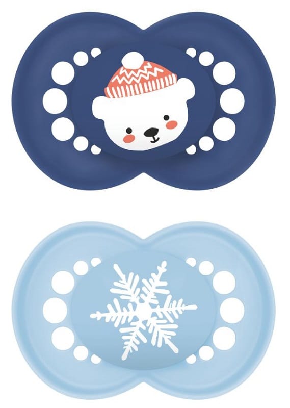 MAM ORIGINAL 2-6 WINTER LIMITED EDITION SILICONE MASCHIO 2 PEZZI