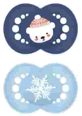 MAM ORIGINAL 6+ WINTER LIMITED EDITION SILICONE MASCHIO 2 PEZZI