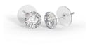 BJT403 ORECCHINI CRYSTAL/SWAROVSKI 8MM STAINLESS STEEL