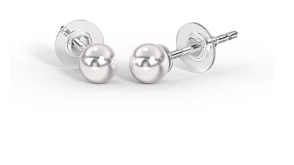 BJT404 ORECCHINI PERLA SWAROVSKI 4MM STAINLESS STEEL