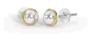 BJT405 ORECCHINI PERLA SWAROVSKI 5MM GOLD PLATED