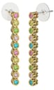 BJT418 ORECCHINI SNAKE/CRISTALLI MULTICOLOR 30MM GOLD PLATED