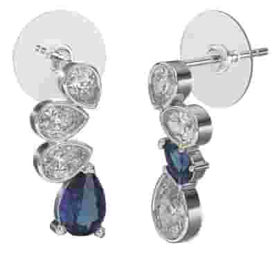 BJT420 ORECCHINI BLUEEYE 18MM STAINLESS STEEL