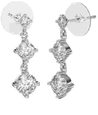 BJT421 ORECCHINI 3CRYST 24MM STAINLESS STEEL