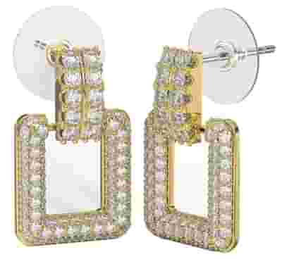 BJT424 ORECCHINI FULL/CRISTALLI MULTICOLOR 20MM GOLD PLATED